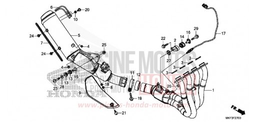 EXHAUST MUFFLER CBR1000RAJ de 2018